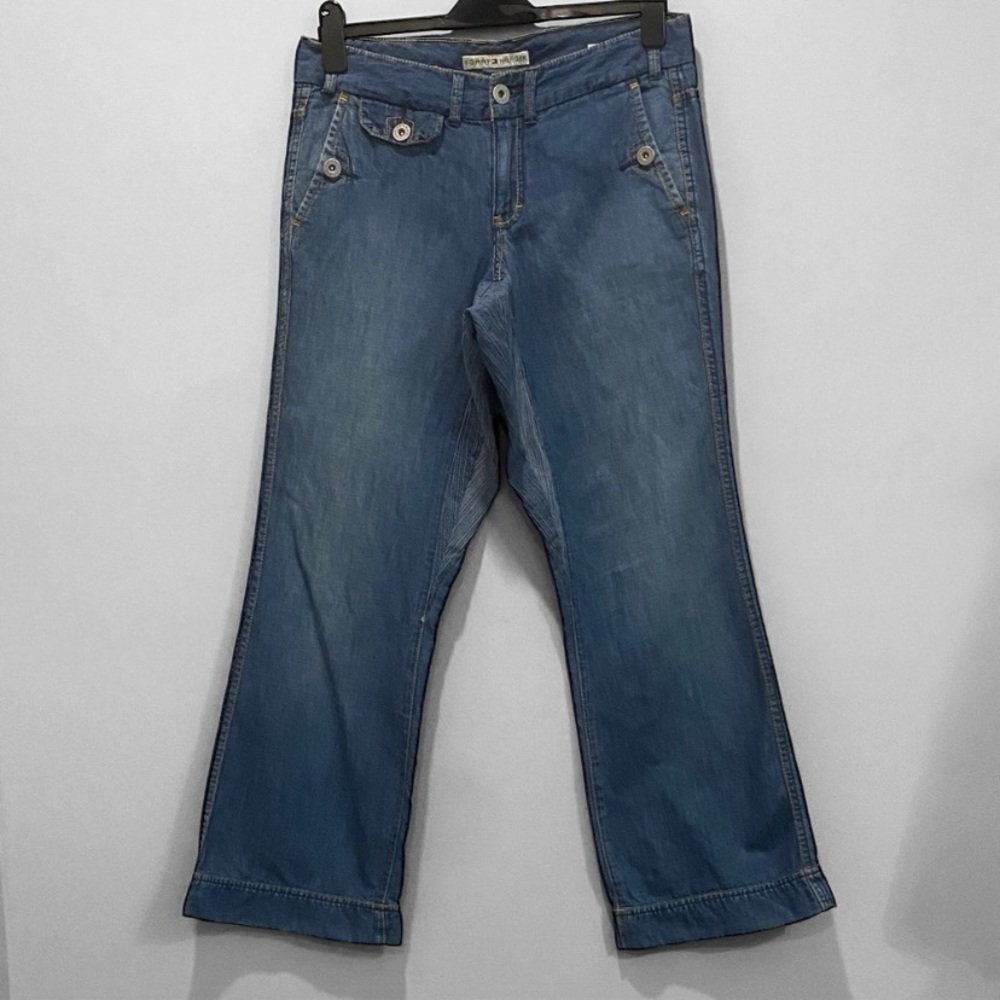 Vintage Tommy Hilfiger Women’s Blue Wide Leg Jeans Trouser Fit Size 6
